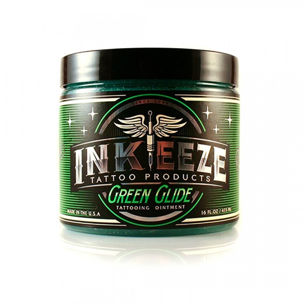 INK-EEZE Green Glide Tattoo Ointment - 16oz