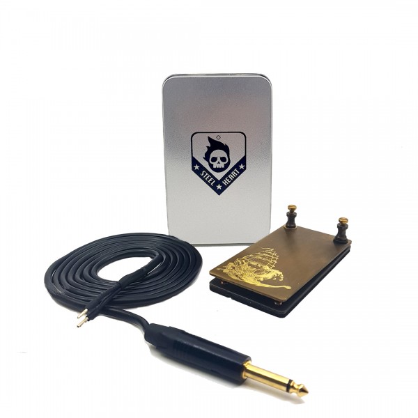 Steel Heart Brass Tattoo Foot Switch - Ship