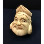 Handcrafted Wooden Mask - Ebisu