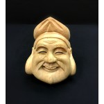 Handcrafted Wooden Mask - Ebisu