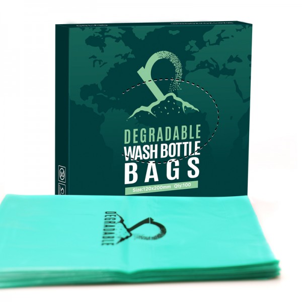 Disposable Degradable Wash Bottle Bags - Box Of 100