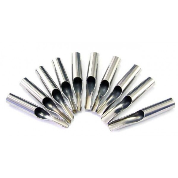 Premium Stainless  Steel Open Flat Tip