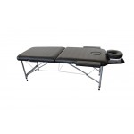 Portable 2 Fold Aluminium Tattoo Bed - Black