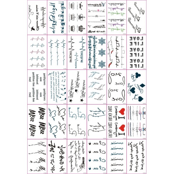 Temporary Tattoo Sticker Set - C