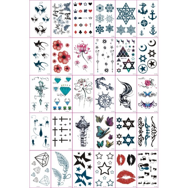 Temporary Tattoo Sticker Set - D