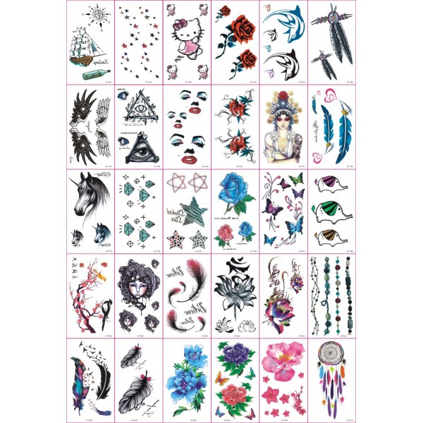 Temporary Tattoo Sticker Set - G