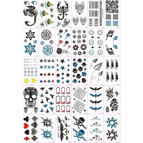 Temporary Tattoo Sticker Set - K